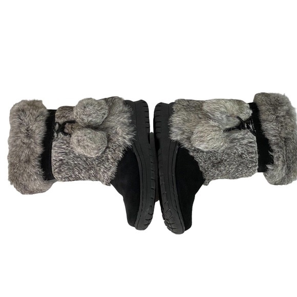Bearpaw Tama Womens Suede and Fur Water Shedding Mid-Calf Winter Boot - Picture 7 of 12
